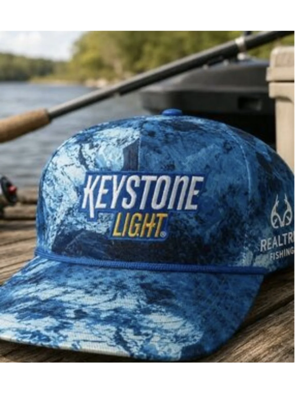 Keystone Light Hat Realtree Fishing Snapback Ball Cap. NIP